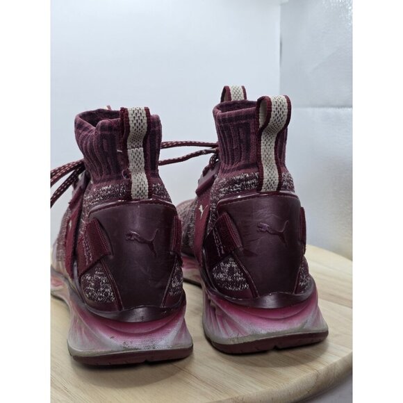 Size 8.5 - Mens PUMA Ignite EvoKnit Bergundy flyknit shoes sneakers - Picture 5 of 10